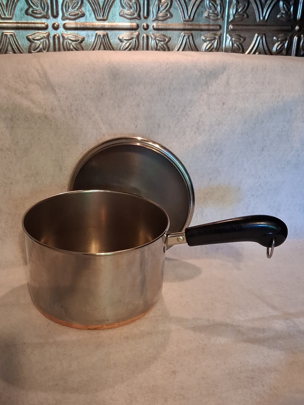 Revere Ware Stainless Steel Saucepan  and Matching Lid 3 Qt.